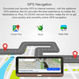 汽车仪表盘摄像头录像机WIFI ADAS 4G Android 8.1 7.84 "IPS触摸屏智能行车记录仪前后后挡板 - Product Image 4
