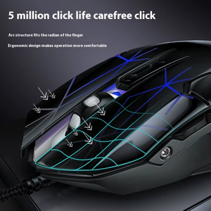 Hochwertige ergonomische kabel gebundene RGB-Gaming-Maus mit 6 Tasten Programmierung Ergonomie Gamer Player Maus-Computer zubehör - Product Image 5