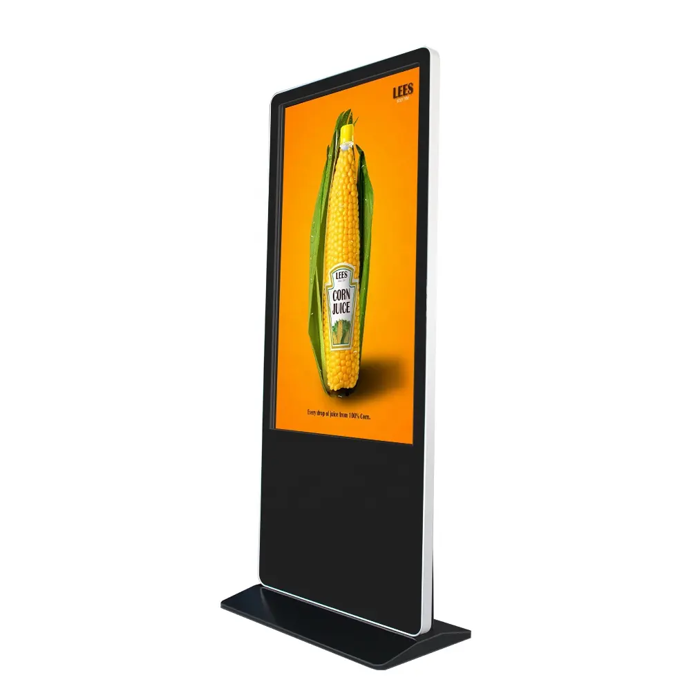 Touch screen sistema android digital signage chiosco 55 pollici da pavimento lcd pubblicità al giocatore