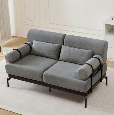 Grey + Chenille + 2 Seat + Foam