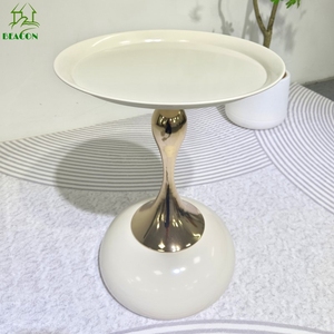 Mesa de centro pequeña multifuncional de diseño de moda para el hogar, mesa auxiliar de bandeja de Metal redonda moderna para pasillo, sala de estar - Product Image 5