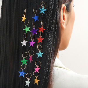 ナチュラルストーンタッセルバタフライスターチャームジュエリーセットヘアブレード用ドレッドロックデコレーションヘアリングクリップヘアエクステンション用
