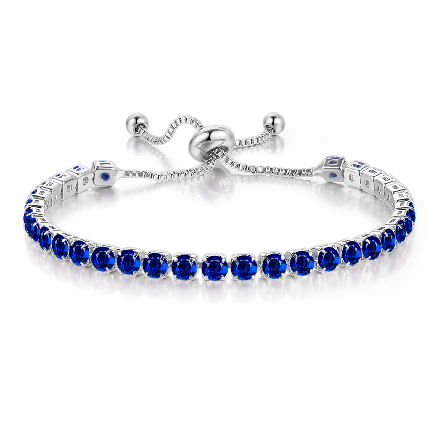 Blu scuro (placcato in oro bianco)