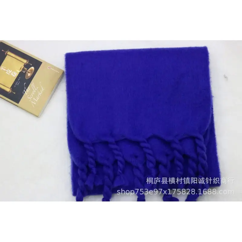 Nhà Máy Sản Xuất Odm Ấm Áp Và Mềm Mại Đa Kiểm Tra Nặng Chải Mờ Mùa Đông Khăn Choàng Pashmina Polyester Cashmere Khăn Với Tua