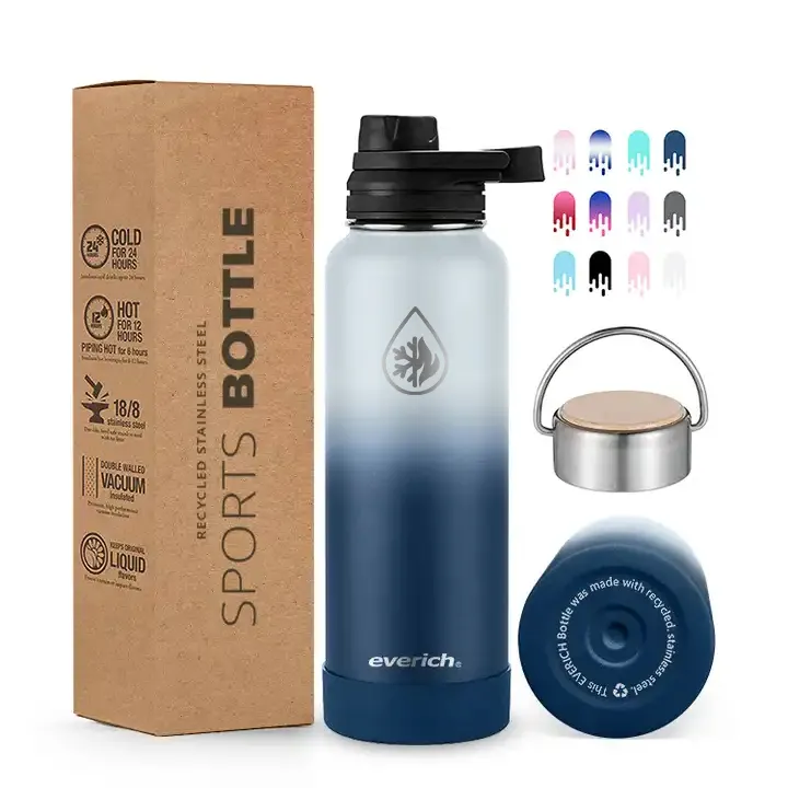 Fabbrica in palestra alla rinfusa all'aperto 32oz 40oz doppia parete sotto isolamento sottovuoto sport in acciaio inox bottiglia d'acqua con OEM maniglia coperchi