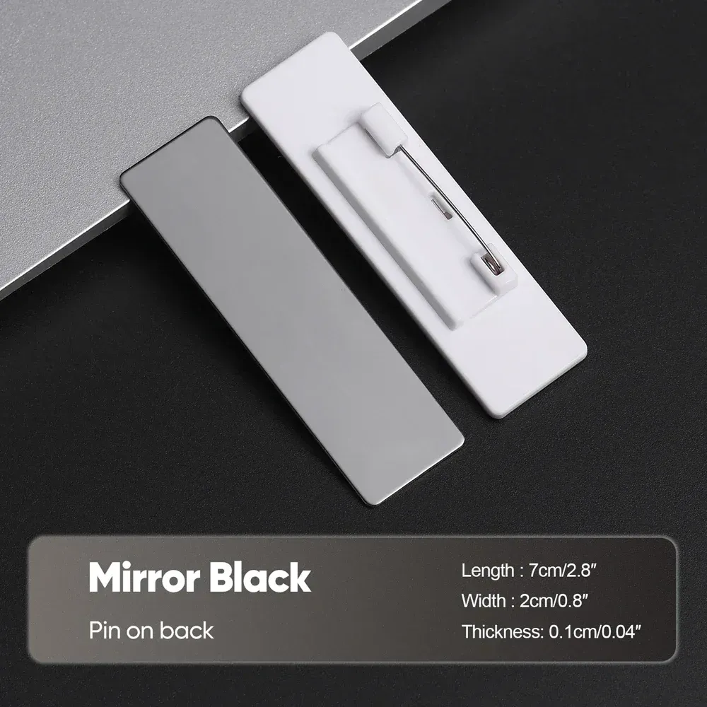 Épingle noir miroir