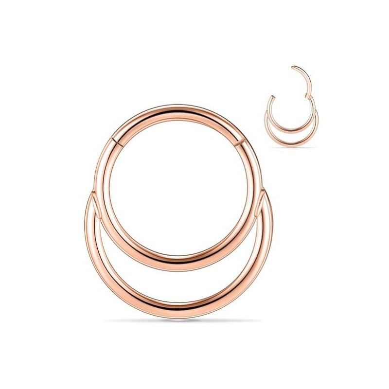 Bague unie en or rose
