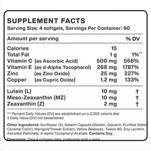 Integratore di vitamine C OEM per adulti migliora la salute oculare proteggi contro la disfunzione maculare vitamine per gli occhi Softgels - Product Image 3