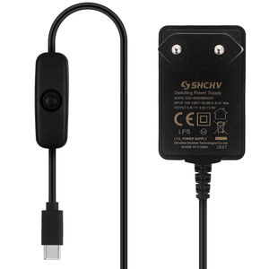 SHCHV <strong>Raspberry</strong> <strong>Pi</strong> <strong>Power</strong> Supply 5V 3A USB Type C <strong>Power</strong> Adapter Charger with ON/OFF Switch for <strong>Raspberry</strong> <strong>Pi</strong> 4 Model B 4B - Product Image 6