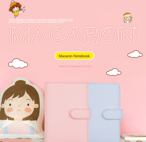Taccuino in pelle lunga Macaron sottile 6 anelli raccoglitore a fogli mobili a spirale taccuino Agenda Planner Organizer