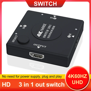 Conmutador profesional HDTV 2,0 3 en 1, salida 4K 60HZ, divisores de vídeo seleccionados, caja convertidora DVD HDTV PS 3 en 1, caja divisora de salida - Product Image 2
