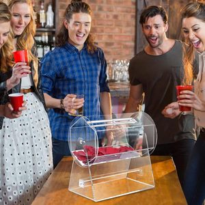 Acrylic Xổ Số hộp trong suốt Xổ Số <span class=keywords><strong>Spinner</strong></span> Bingo trò chơi trống nhỏ Xổ Số - Product Image 3