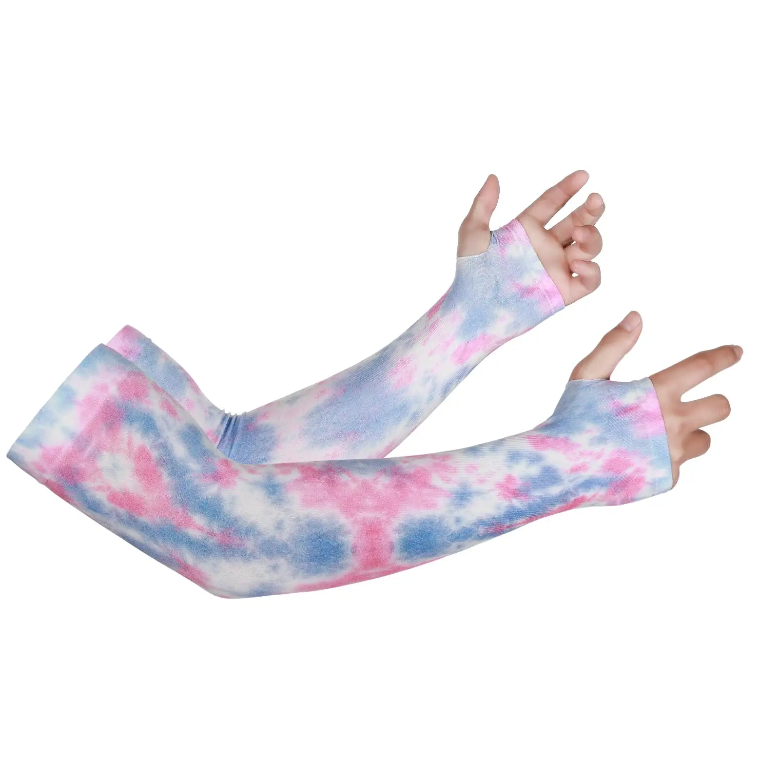 Mangas de brazo de seda helada al por mayor mangas de compresión protección solar UV de verano UPF 50 + para mujeres mangas de brazo