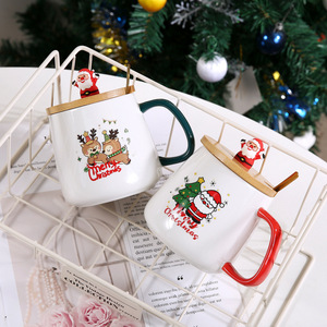 卸売高級ギフトセットカスタムロゴ付きクリスマスギフトマグ印刷カップコーヒーマグスプーンと蓋付きギフトセット - Product Image 5