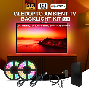 Gledopto Tuya TVバックライトキットアンビエントLEDストリップHDMIモニター用同期ボックス12V DC 80 ABS音声制御アプリコントロールモード - Product Image 5