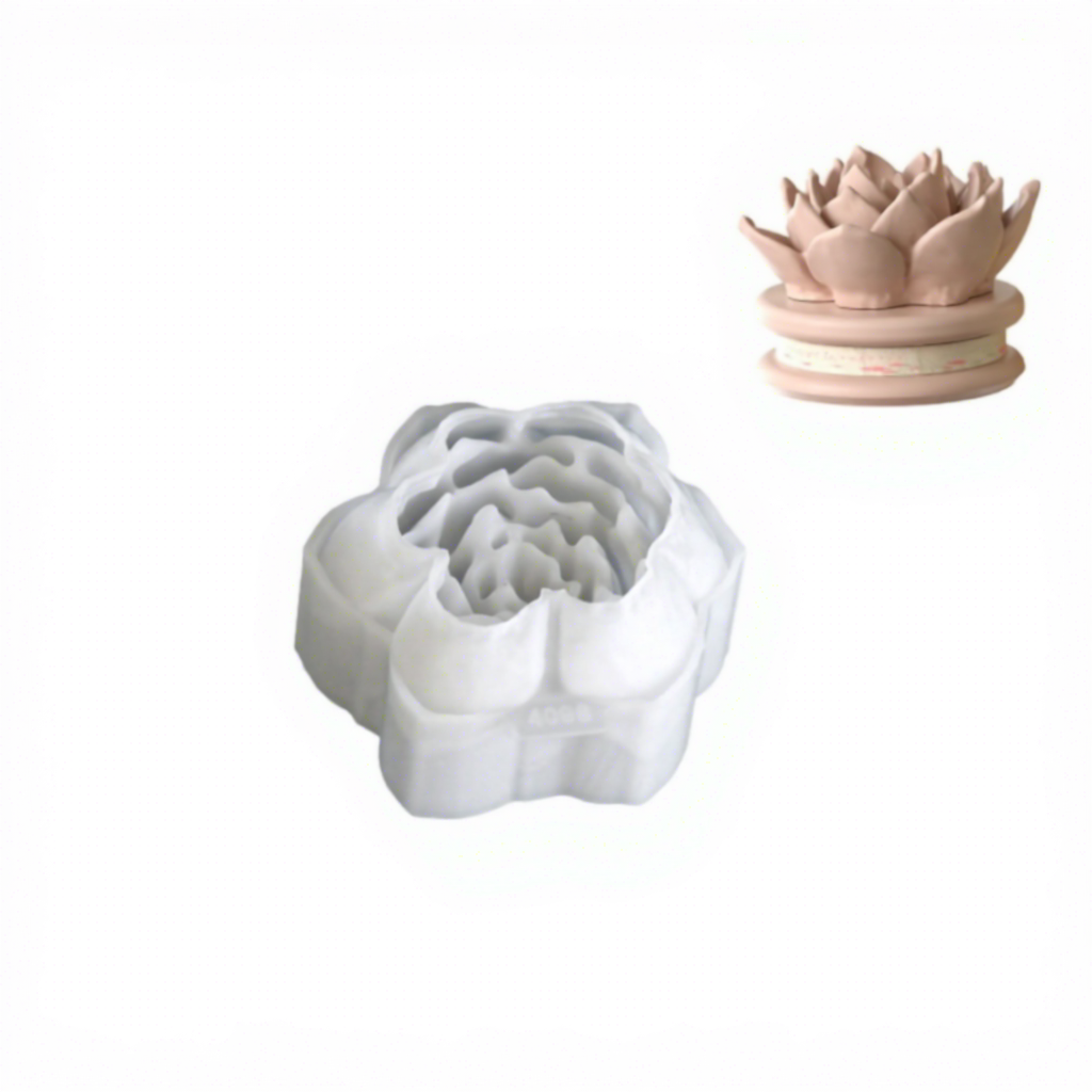 Stampo per ornamenti a forma di fiore bianco 006-4098
