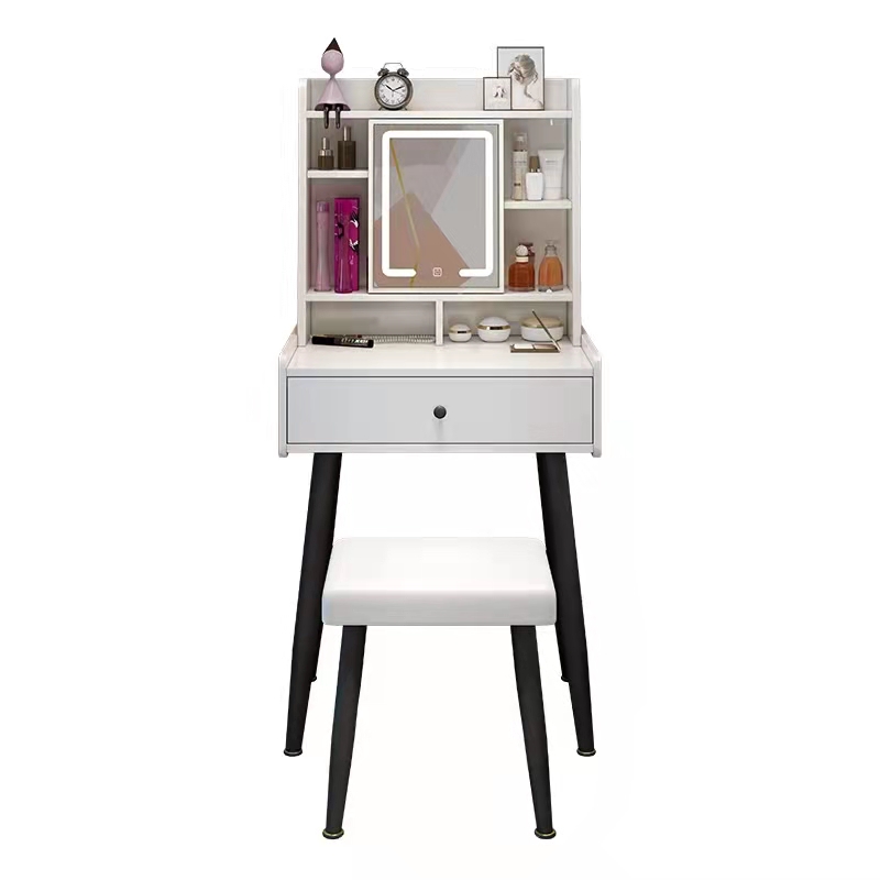 Simple Dressing Table With Mirror To Store Cosmetics Popular With Girls