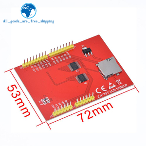 TZT LCD-Modul TFT 2,4-Zoll-TFT-LCD-Bildschirm für Arduino UNO R3-Karte und Unterstützung Mega 2560 mit Touch Pen, UNO R3