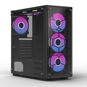 ATX PC เคส Mid Tower เคสคอมพิวเตอร์สำหรับเล่นเกม,พร้อมกระจกเทมเปอร์แชสซีคอมพิวเตอร์ - Product Image 1