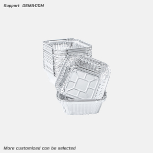 200 מ "ל 100 חד פעמי * 100 * מיכל נייר אלומיניום 40 מ" מ עם מגש מכסה קרטון - Product Image 1