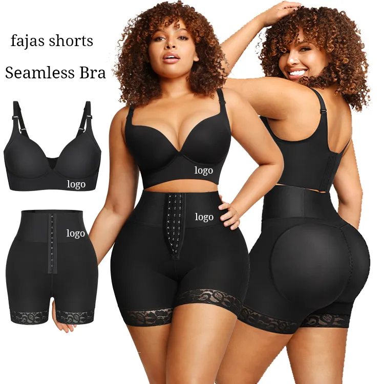 HEXIN Colombiano Cintas Fajas Shorts BBL Shapewear Compressão Elasticidade Cintura Alta Coxa E Aparador De Cintura Booty Perna Coxa Sha