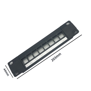 Linkwylan Panel de conexión de 8 puertos 203mm 1U Caja de cableado de red doméstica de montaje en rack RJ45 RJ12 Módulos trapezoidales Panel de conexión vacío en blanco - Product Image 1