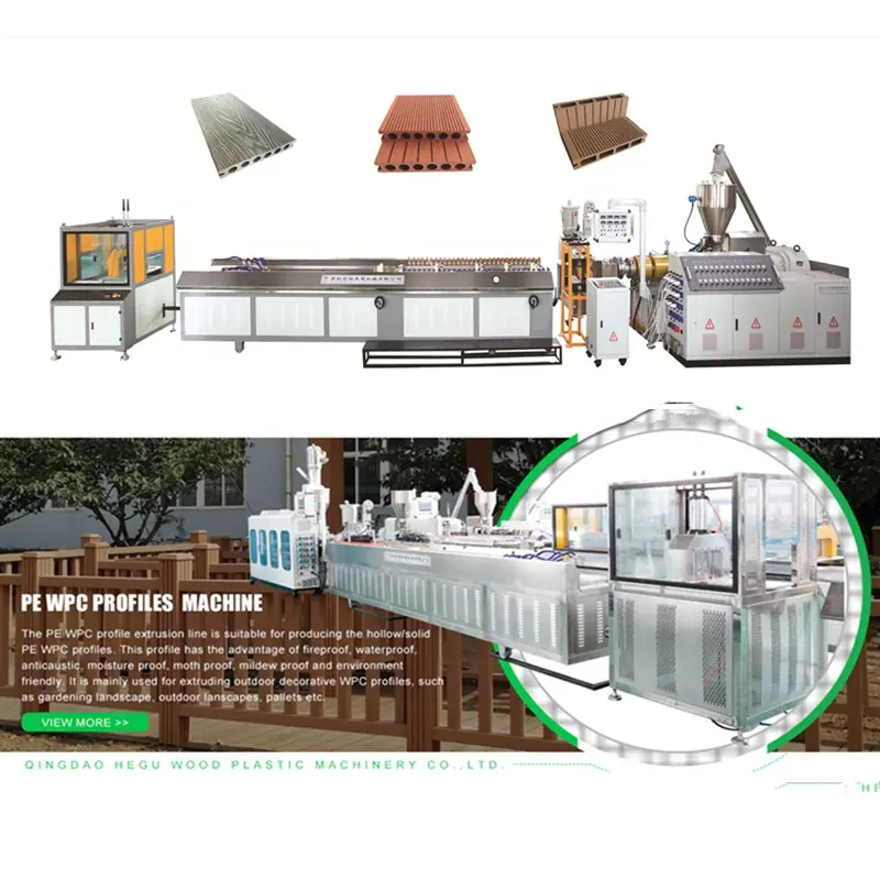 Máquina de fabricación de vallas al aire libre, perfil WPC/cubierta WPC/suelo WPC para uso en exteriores