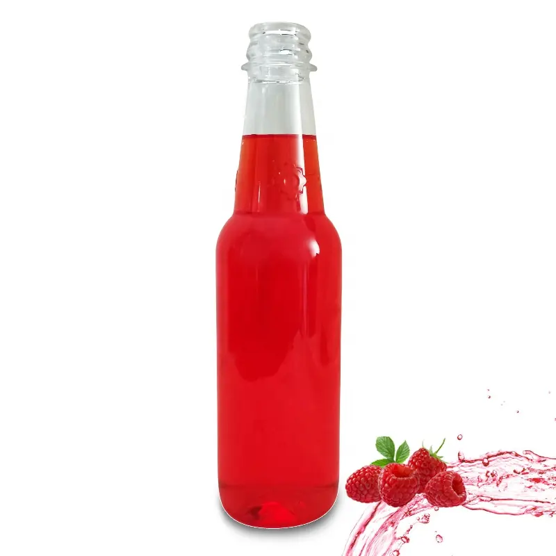 Botellas de plástico vacías para vino, botellas de plástico transparente con cuello largo de 280ml para embalaje