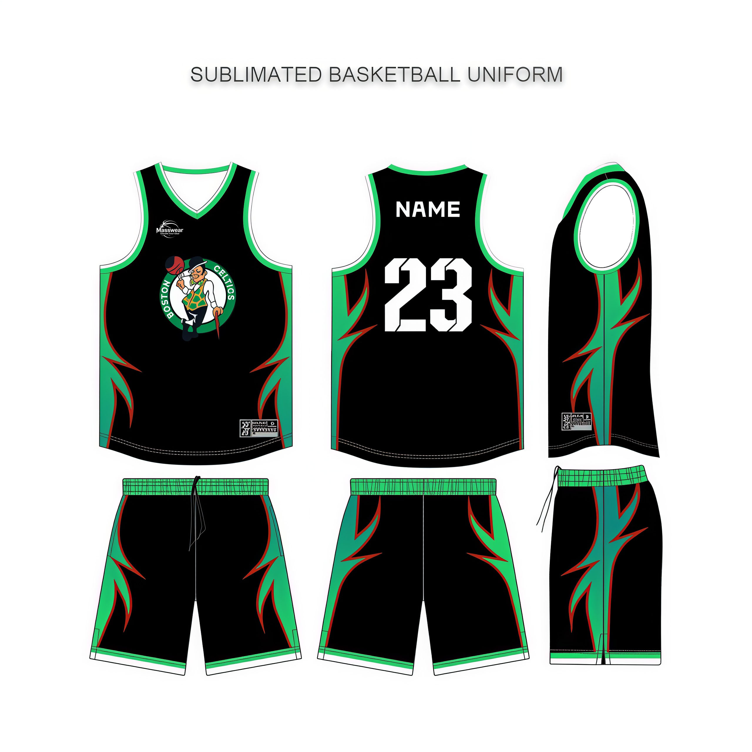Customized-black & green
