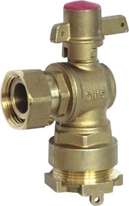 DN15 * 3/4*25 PN16 anti-hırsızlık NPT BSP kadın erkek açı tipi kilitleme vana su sayacı bakır pirinç kilitlenebilir küresel vana ile anahtar - Product Image 6