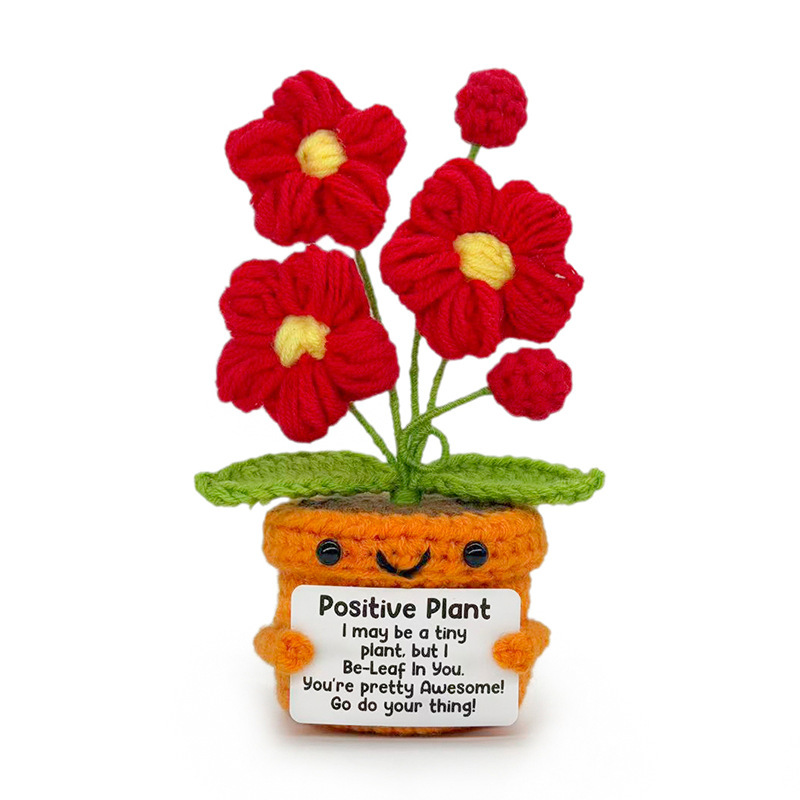 Plante en pot rouge pommé-orange