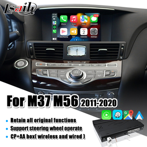 เข็มไปยังขา Apple Carplay ไร้สายสำหรับ Infiniti M37 M56 2011-2020 QX G M... ด้วยแผนที่ Google, Android อัตโนมัติ - Product Image 1