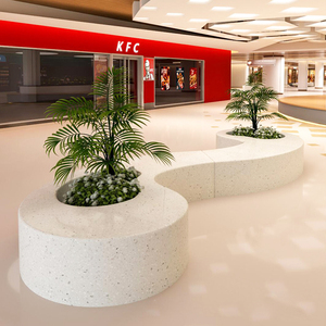 Painted plaza fittingartworkplicing curved design laminated style plaza fittingpark luxury hotel bench