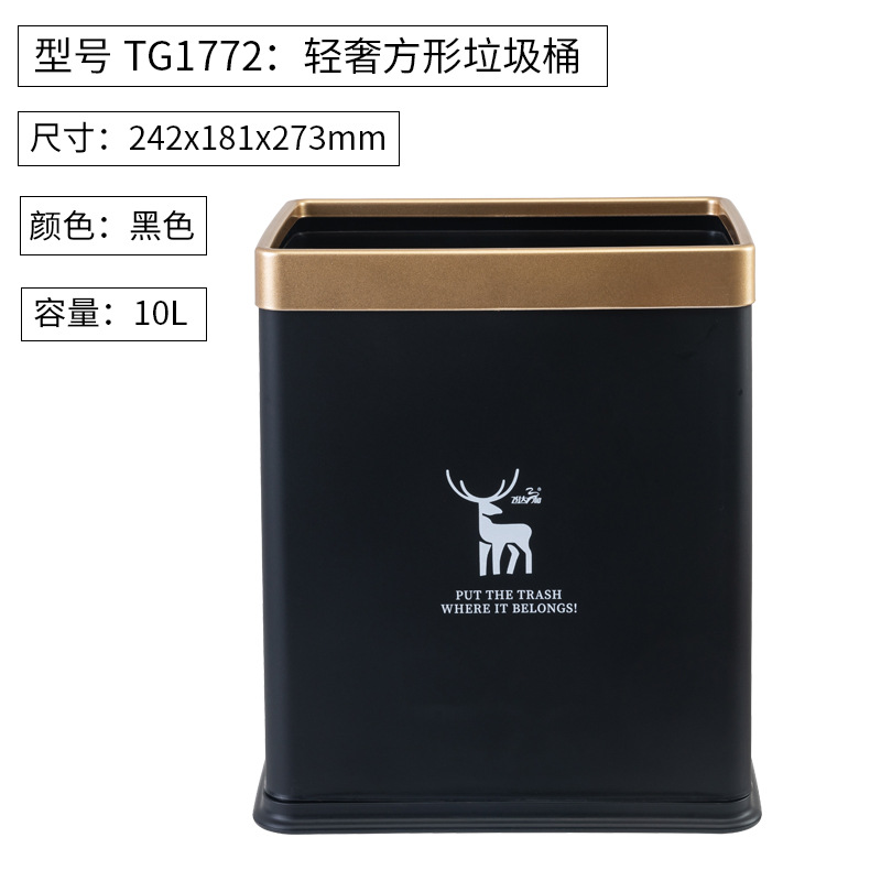 TG1772 สี่เหลี่ยมสีดำ 10L