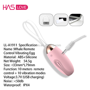 LL-A1911女性用クジラ用バイブレーターリモコン10振動モードUSB充電10メートル制御ディルド - Product Image 5