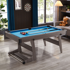 Bán sỉ giá 4ft/4.5ft/5ft/6ft/6.5ft/<span class=keywords><strong>7ft</strong></span>/8ft 3 trong 1 có thể gập lại bảng hồ bơi lắp ráp miễn phí Snooker bảng bàn bi-a - Product Image 1