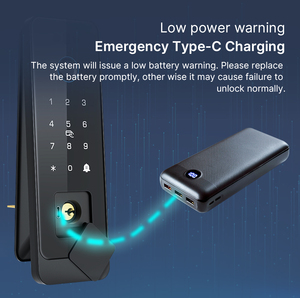 Günstige Smart Home Keyless Entry System Türbeschläge Falsch versuchen Lockout Digitales biometrisches Türschloss mit Tastatur - Product Image 3