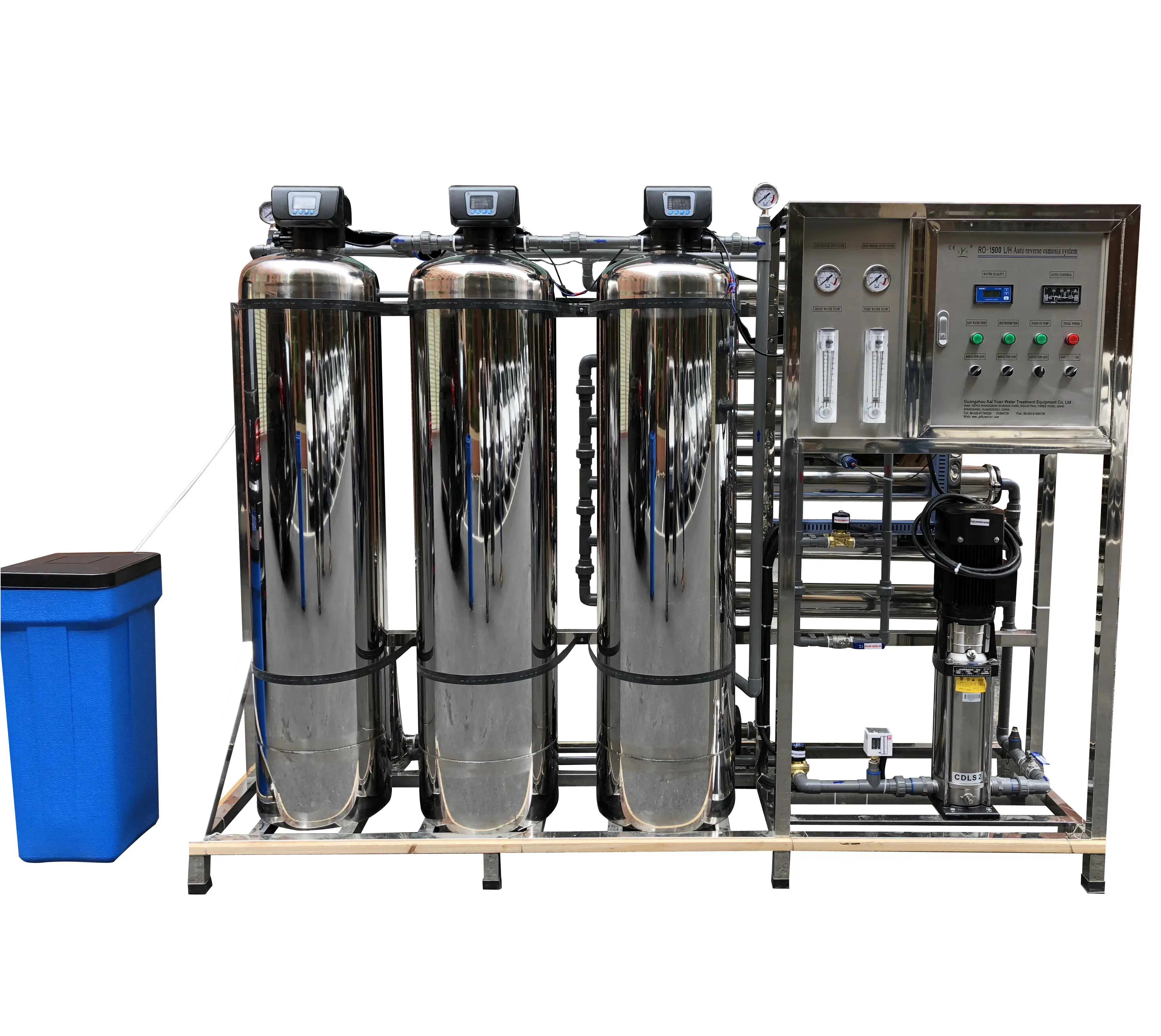 hard water treatment system ro plant 1500 liters per hour reverse osmosis system for well/city water