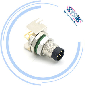 Right Angle M8 <strong>PCB</strong> Mount Connector 3 Pin Male <strong>Socket</strong> a Coding Connector Assembly for 24V <strong>DC</strong> Sensor and PNP/NPN Output - Product Image 3