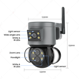 CÁMARA DE SEGURIDAD DE 4MP con zoom óptico 10X, lente múltiple, compatible con función de detección IR - Product Image 3
