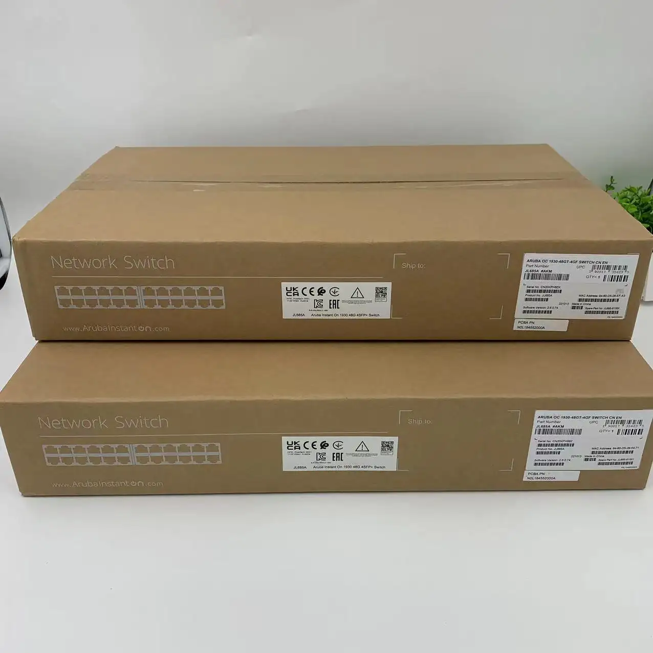 Jl4a الأصلي الجديد HPE Aruba Instant على 48g Class4 PoE 4SFP/SFP + W Switch JL684A