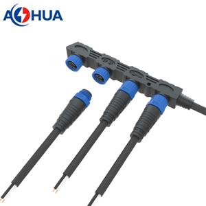 AOHUA 1 entrada 4 salida IP67 Controlador LED módulo de luz de calle macho hembra conectores de cable impermeables