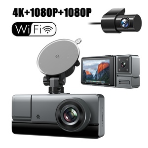 Cámara de salpicadero de 3 canales 4K con cámara WiFi visión nocturna cámara de visión trasera de coche RCA vehículo blackbox dvr - Product Image 3
