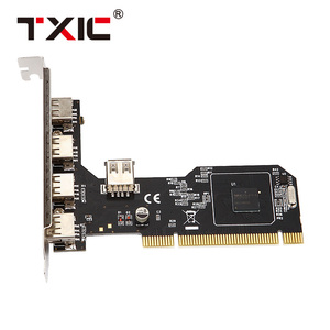 Internal USB 2.0 <strong>PCI</strong> Card 5 Port (4 External &amp; 1 Internal) <strong>PCI</strong> Expansion to USB 2 Adapter Hub <strong>Controller</strong> 480Mbps for Desktop - Product Image 4