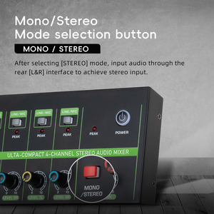 Professional Hi-Fi 4 Channel Stereo Audio <strong>Mixer</strong> 4 in 1 Output Low Noise Line Microphone <strong>Mixer</strong> with Type-C Power Supply - Product Image 4
