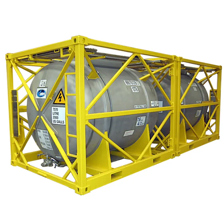 Prix d'usine asm Standard T75/T50 20 pieds 40 pieds gpl/LNG/CNG/Lo2/Ln2/CO2/chlore/gaz de cuisson stockage d'acide sulfurique Liqui cryogénique