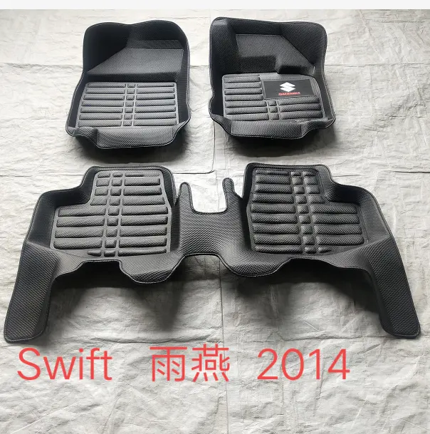 뜨거운 눌러진 새로운 디자인 Pvc 가죽 2 줄 차 지면 매트 Suzuki Swift 2014 를 위한 Hight 질 특별한 차 매트