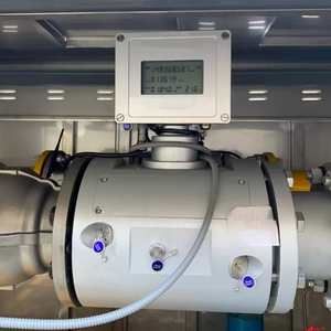 Caudalímetro ultrasónico de gas con salida de pulso, conexión con brida de 4-20mA para gas natural y aire - Product Image 1