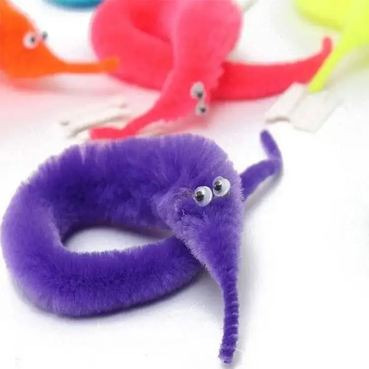 Grappige Partij Is Voorstander Van Magische Worm Truc Speelgoed Pluche Fuzzy Wiggle Twist String Worm Speelgoed