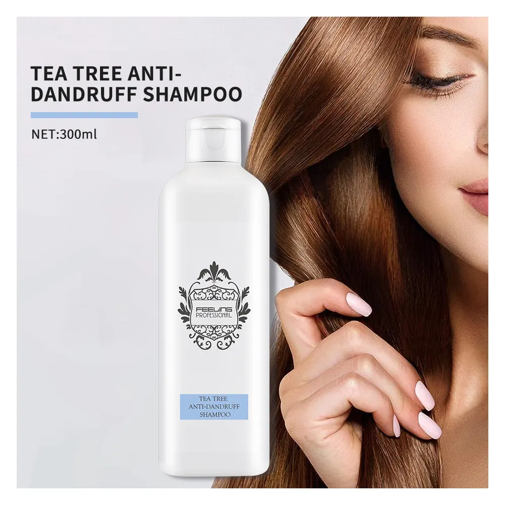 Shampoo anti-caspa OEM Pro-Hair Tea Tree 300ml Controle de óleo fresco cheiro refresco couro cabeludo